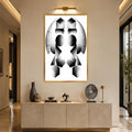 Mirrored Forms with gold frame