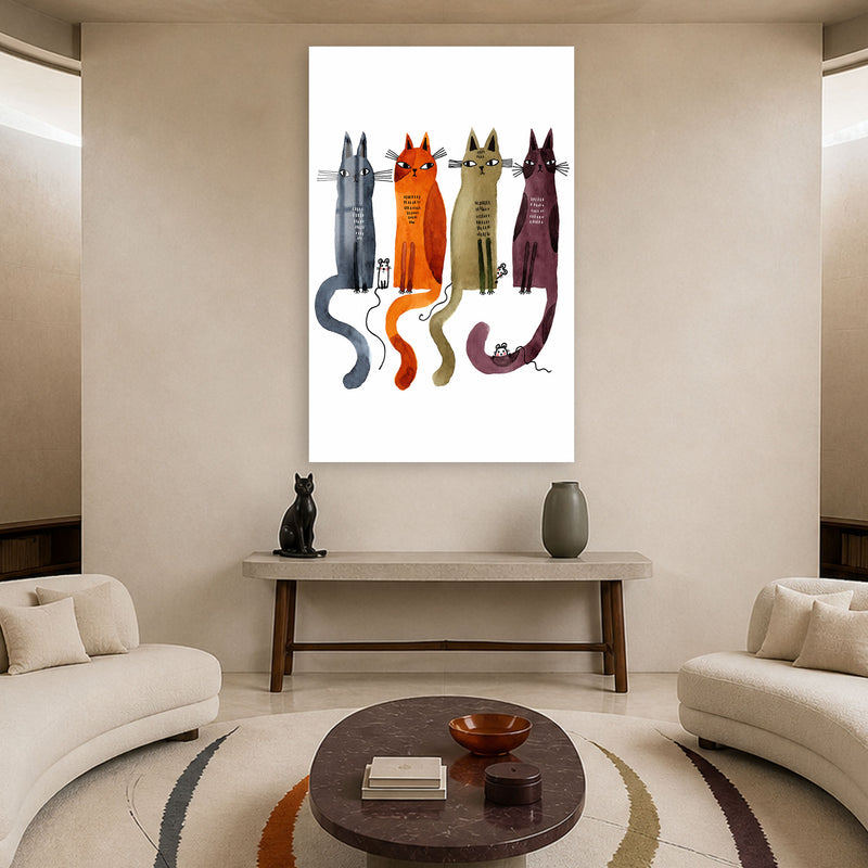 Four Curious Cats lifestyle view