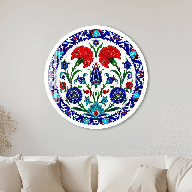 Iznik Floral Garden with white frame