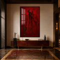 Crimson Jazz with black frame