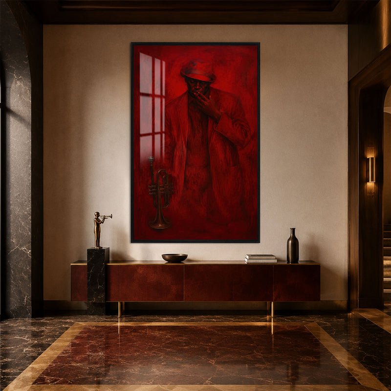 Crimson Jazz with black frame
