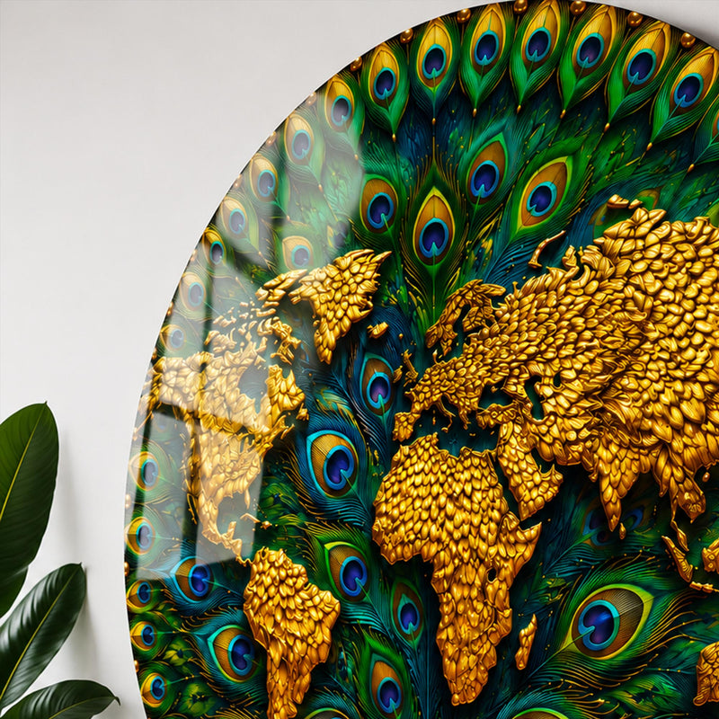 Peacock World Map lifestyle view