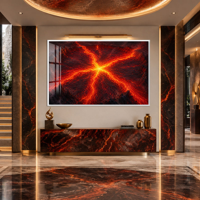 Molten Lava Burst with white frame