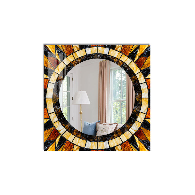 Amber Mosaic Sunburst product shot on white background