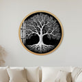 Monochrome Tree Of Life with gold frame