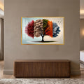 Tree Through Seasons with gold frame