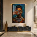 Artronauts Glass Print 12x18 cm | 4.7"x7.1" / Black Sapphire Gaze Glass Wall Art
