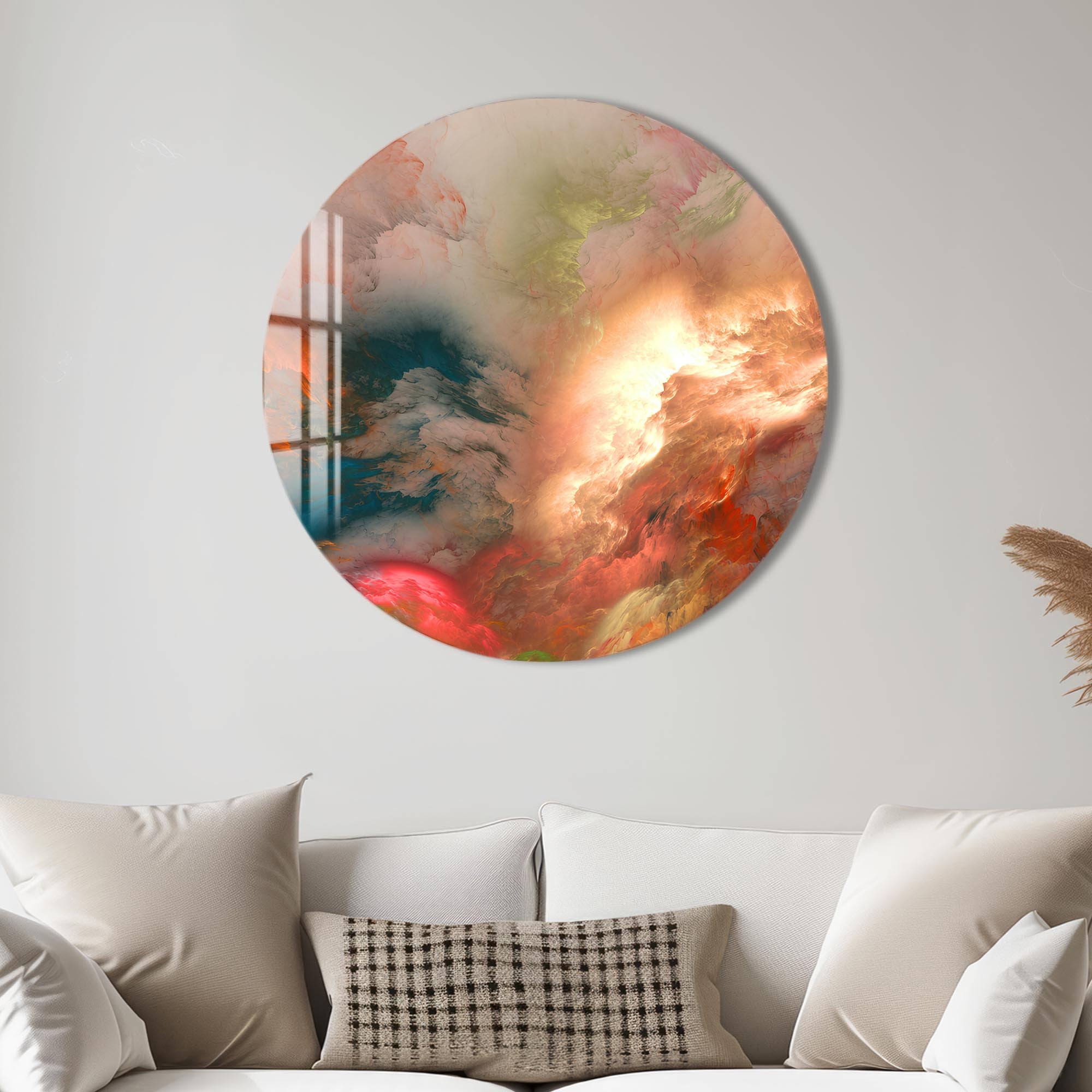 Celestial Rift-Rounded Tempered Glass Wall Art
