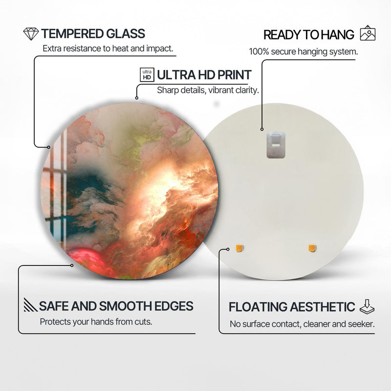 Artronauts Glass Print Celestial Rift-Rounded Tempered Glass Wall Art