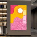 Artronauts Glass Print Sun & Waves - Abstract Tempered Glass Wall Art