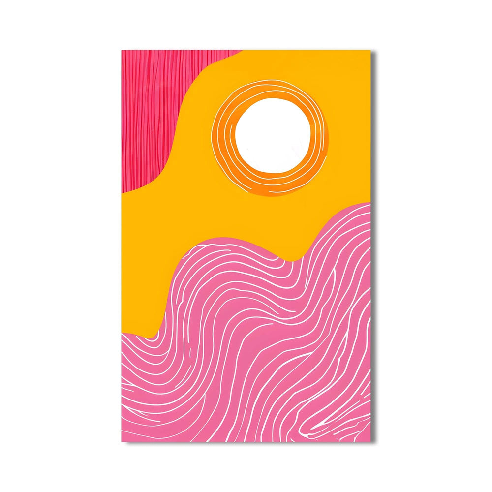 Artronauts Glass Print Sun & Waves - Abstract Tempered Glass Wall Art