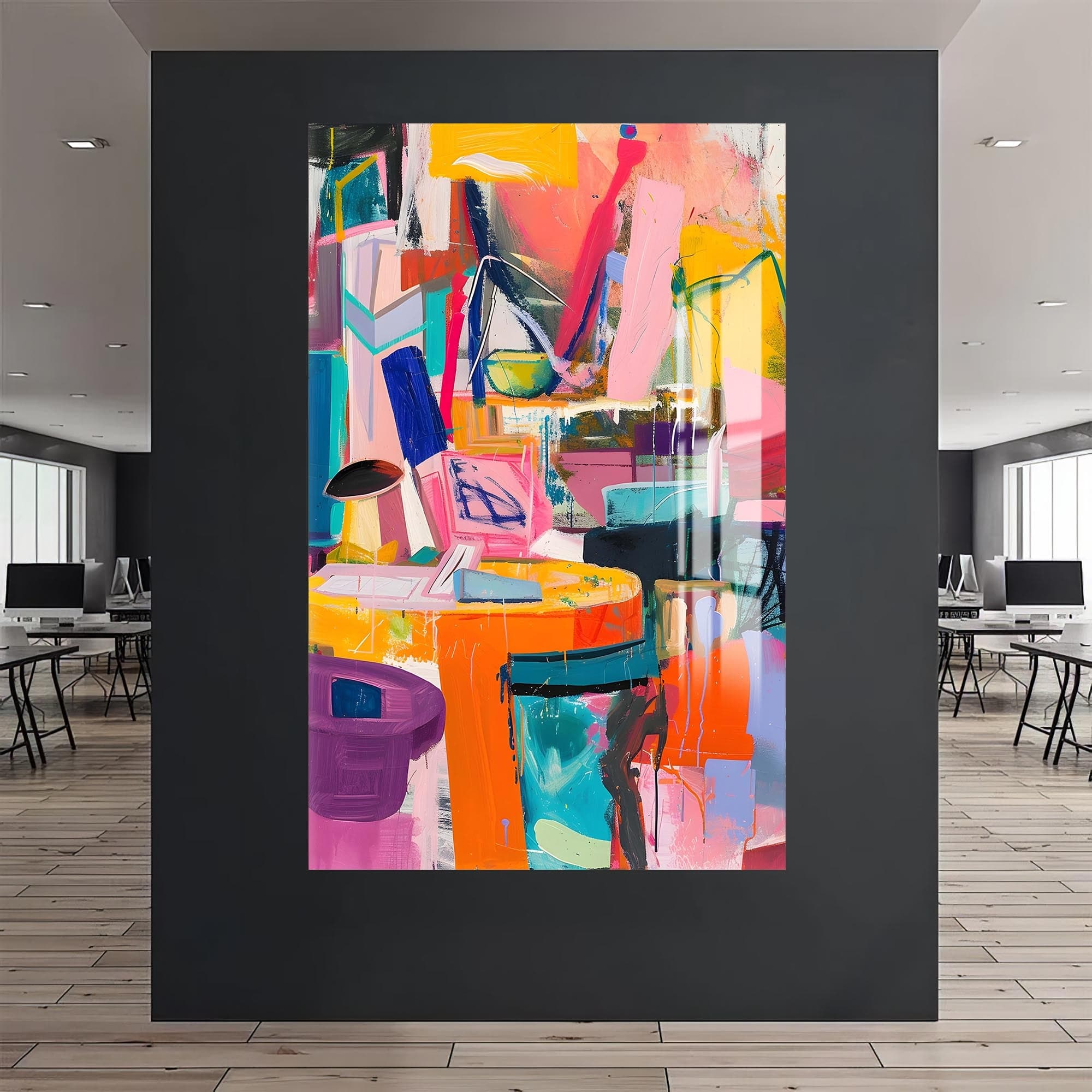 Artronauts Glass Print Abstract Studio- Tempered Glass Wall Art