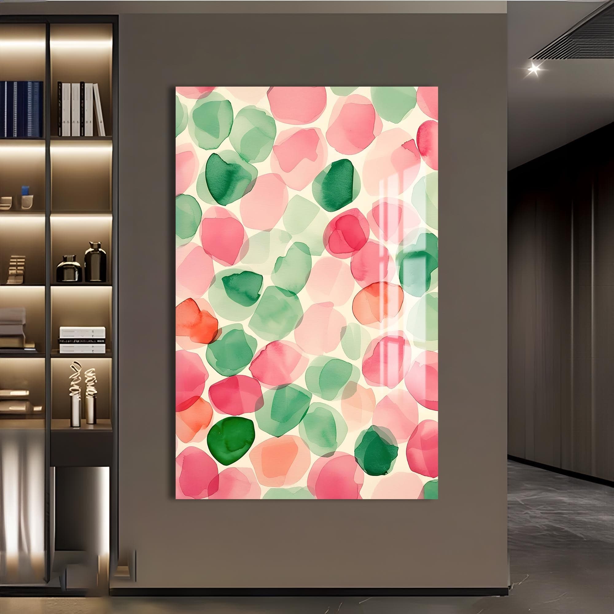 Artronauts Glass Print Watercolour Petals-Abstract Tempered Glass Wall Art