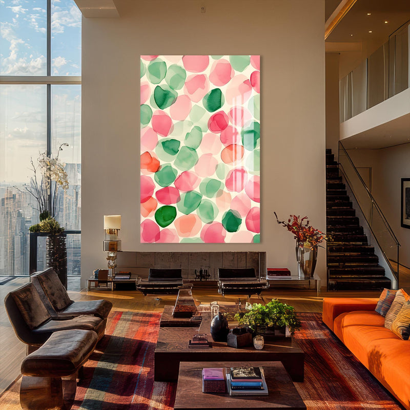 Artronauts Glass Print Watercolour Petals-Abstract Tempered Glass Wall Art