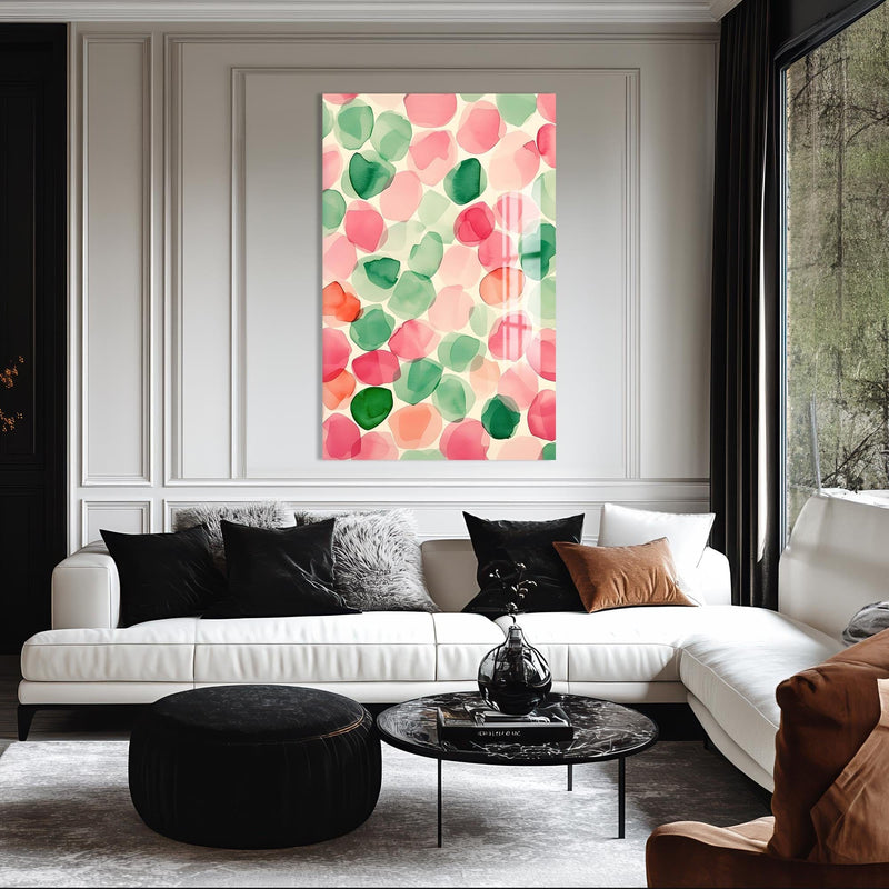 Artronauts Glass Print Watercolour Petals-Abstract Tempered Glass Wall Art