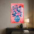 Artronauts Glass Print Floral Vase-Abstract Tempered Glass Wall Art