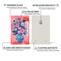 Artronauts Glass Print Floral Vase-Abstract Tempered Glass Wall Art