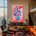 Artronauts Glass Print Floral Vase-Abstract Tempered Glass Wall Art