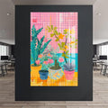 Artronauts Glass Print Balcony Pots - Abstract Tempered Glass Wall Art