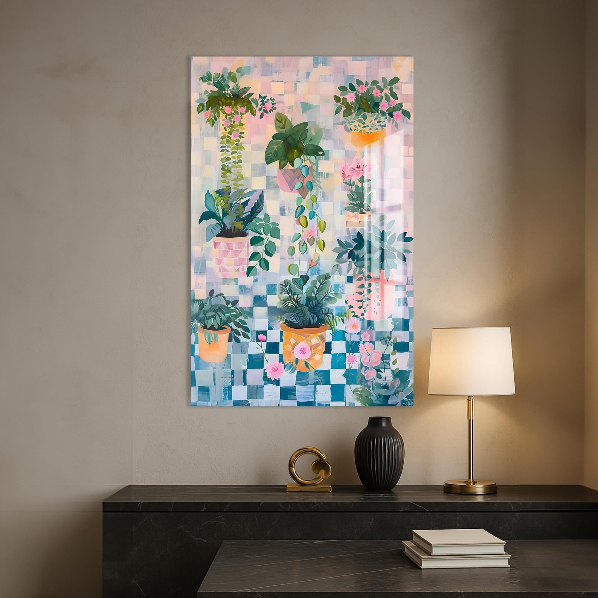 Artronauts Glass Print Abstarct Indoor Garden - Tempered Glass Wall Art