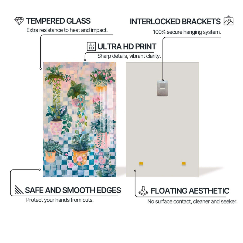 Artronauts Glass Print Abstarct Indoor Garden - Tempered Glass Wall Art
