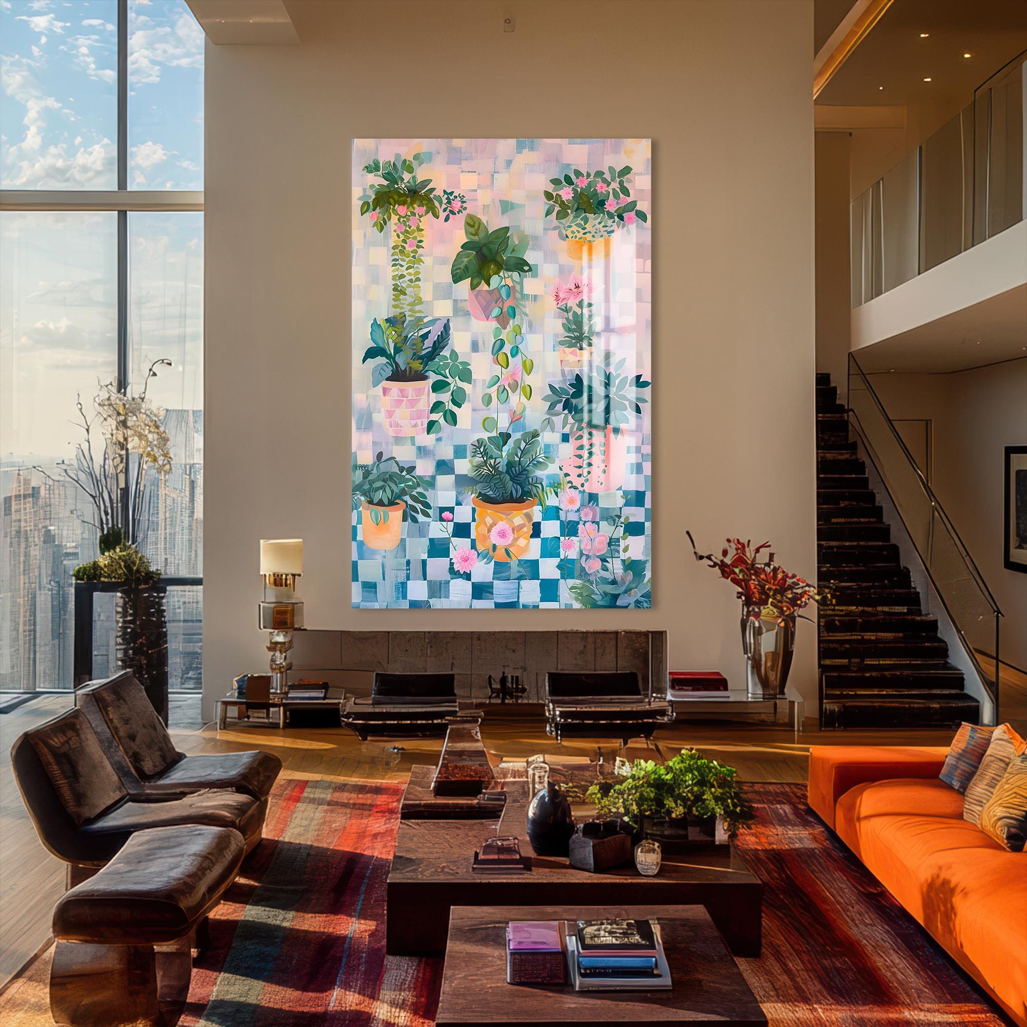 Artronauts Glass Print Abstarct Indoor Garden - Tempered Glass Wall Art