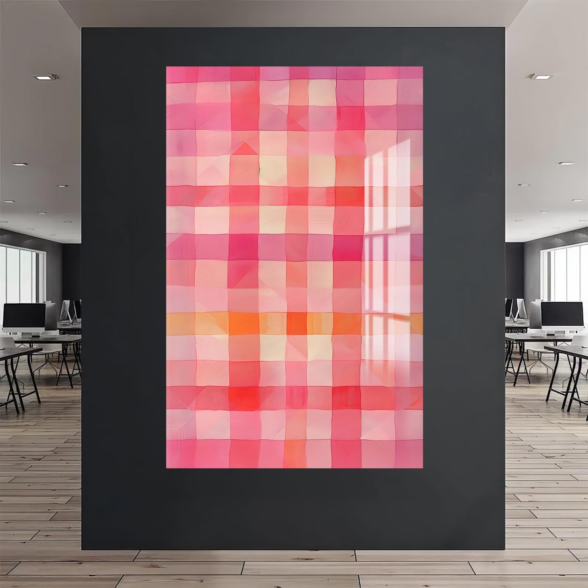 Artronauts Glass Print Mosaic Glow- Abstract Tempered Glass Wall Art