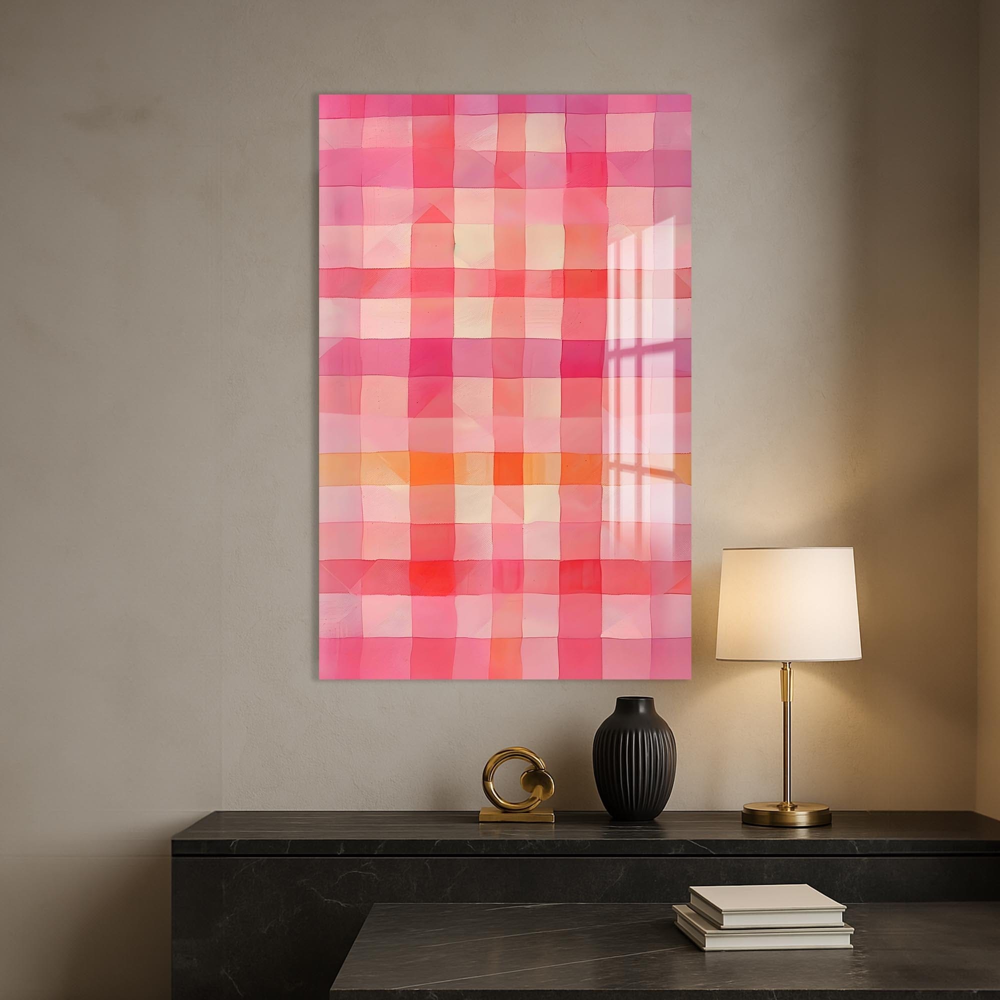 Artronauts Glass Print Mosaic Glow- Abstract Tempered Glass Wall Art