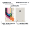 Artronauts Glass Print Gradient Curves- Abstract Tempered Glass Wall Art