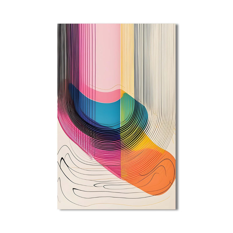 Artronauts Glass Print Gradient Curves- Abstract Tempered Glass Wall Art