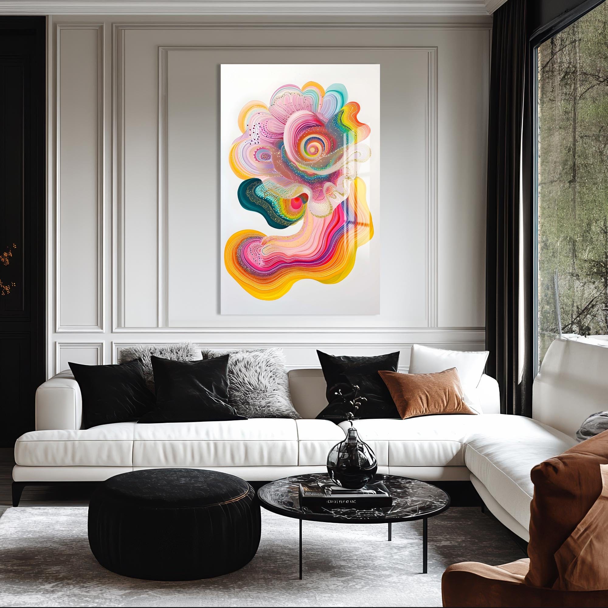 Artronauts Glass Print Colour Bloom- Abstract Tempered Glass Wall Art