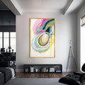 Artronauts Glass Print S | 72x46 cm | 28.3"x18.1" / Gold Abstract Oyster-Tempered Glass Wall Art