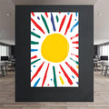 Artronauts Glass Print Abstract Sunburst II-Tempered Glass Wall Art