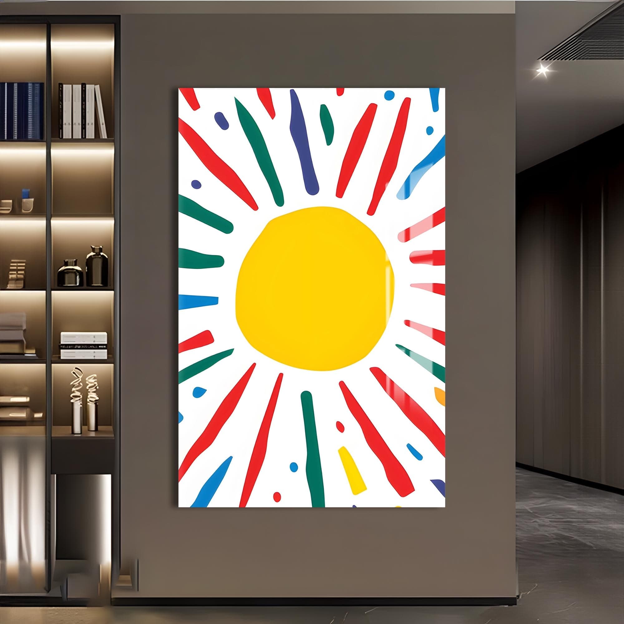 Artronauts Glass Print Abstract Sunburst II-Tempered Glass Wall Art