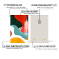 Artronauts Glass Print Organic Colour Blocks-Abstract Tempered Glass Wall Art