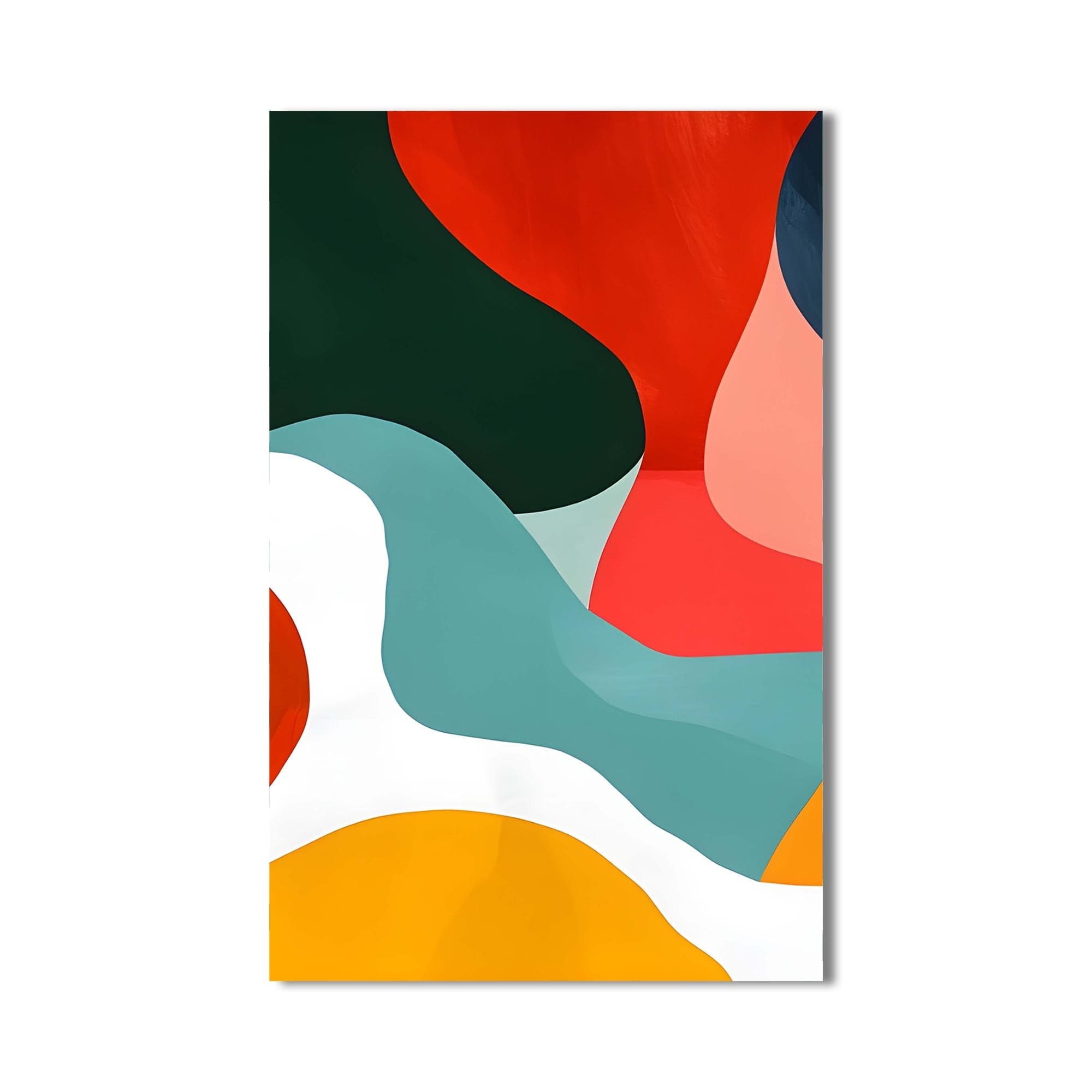 Artronauts Glass Print Organic Colour Blocks-Abstract Tempered Glass Wall Art