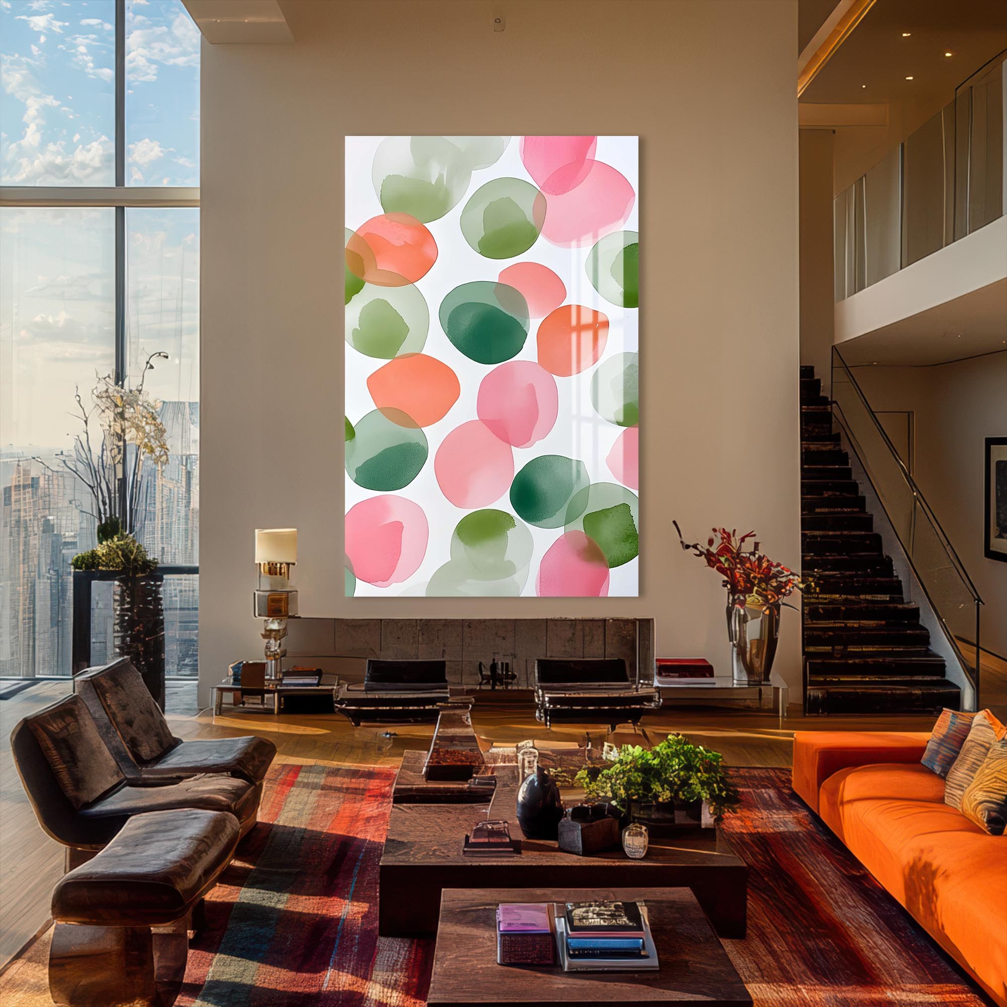 Artronauts Glass Print Pastel Bubbles - Abstract Tempered Glass Wall Art