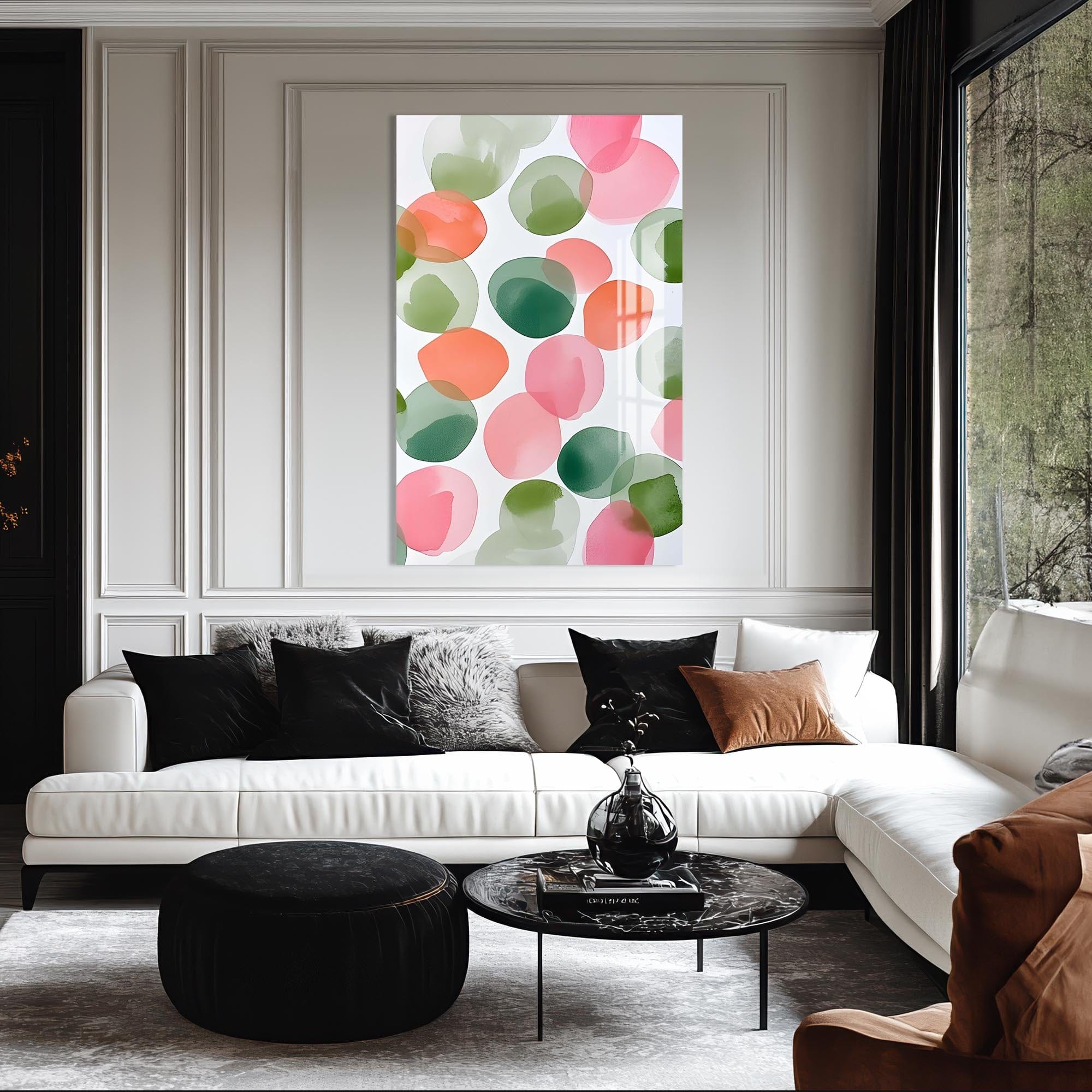 Artronauts Glass Print Pastel Bubbles - Abstract Tempered Glass Wall Art