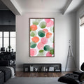 Artronauts Glass Print S | 72x46 cm | 28.3"x18.1" / Walnut Pastel Bubbles - Abstract Tempered Glass Wall Art