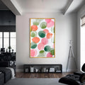 Artronauts Glass Print S | 72x46 cm | 28.3"x18.1" / Gold Pastel Bubbles - Abstract Tempered Glass Wall Art