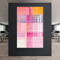 Artronauts Glass Print Pink Grid II - Abstract Tempered Glass Wall Art