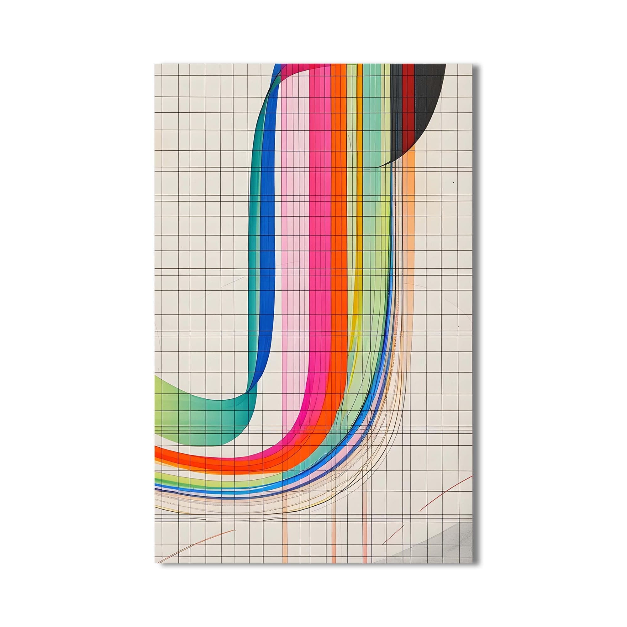 Artronauts Glass Print Grid Spectrum-  Abstract Tempered Glass Wall Art