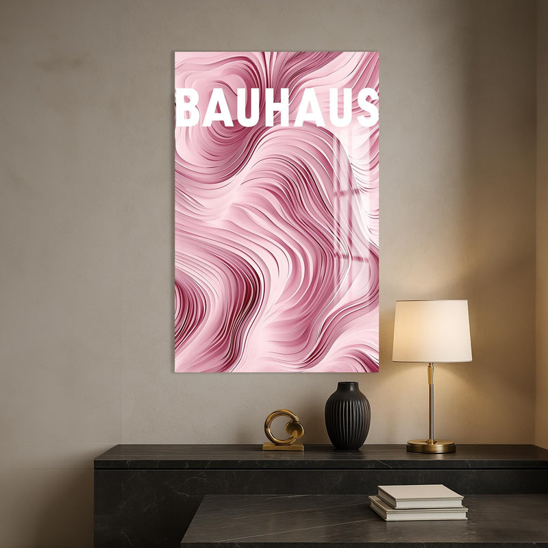 Artronauts Glass Print Pink Flow- Abstract Tempered Glass Wall Art