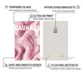Artronauts Glass Print Pink Flow- Abstract Tempered Glass Wall Art