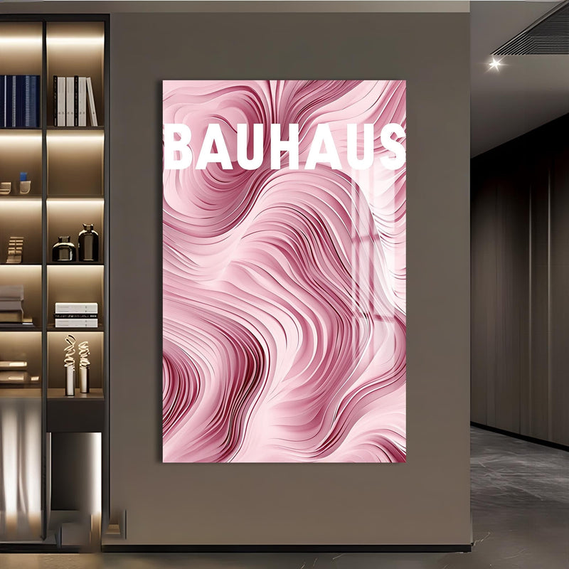 Artronauts Glass Print Pink Flow- Abstract Tempered Glass Wall Art