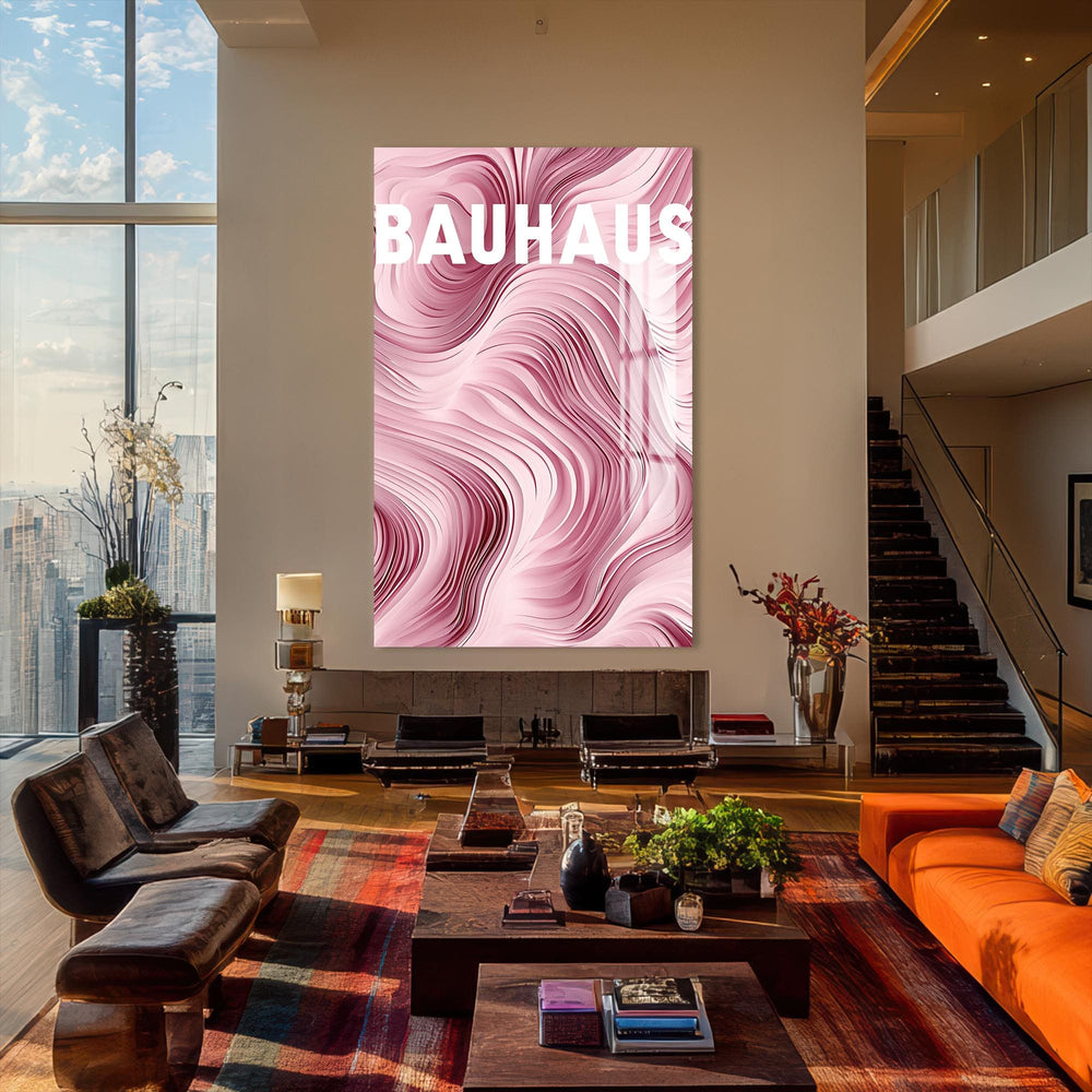 Artronauts Glass Print Pink Flow- Abstract Tempered Glass Wall Art