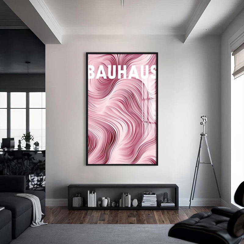 Artronauts Glass Print S | 72x46 cm | 28.3"x18.1" / Black Pink Flow- Abstract Tempered Glass Wall Art