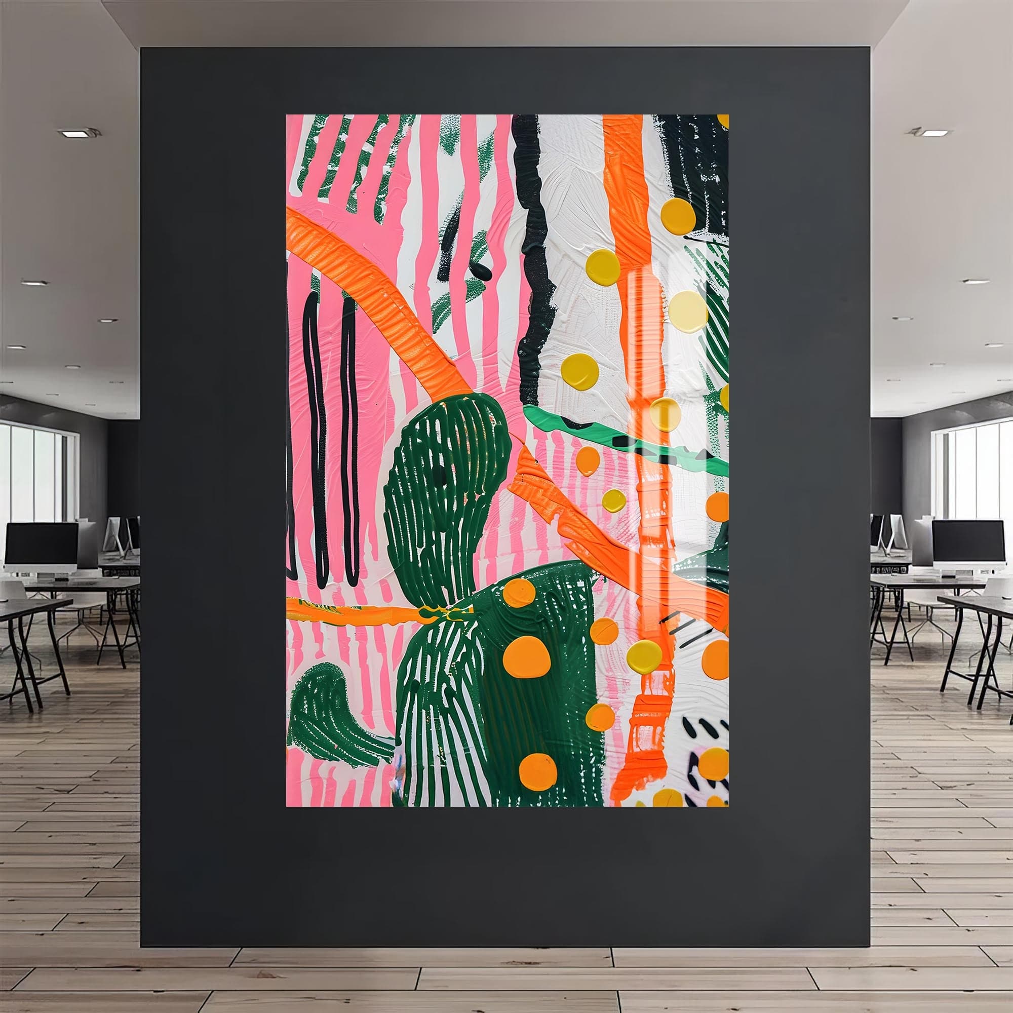 Artronauts Glass Print Bold Rhythm- Abstract Tempered Glass Wall Art