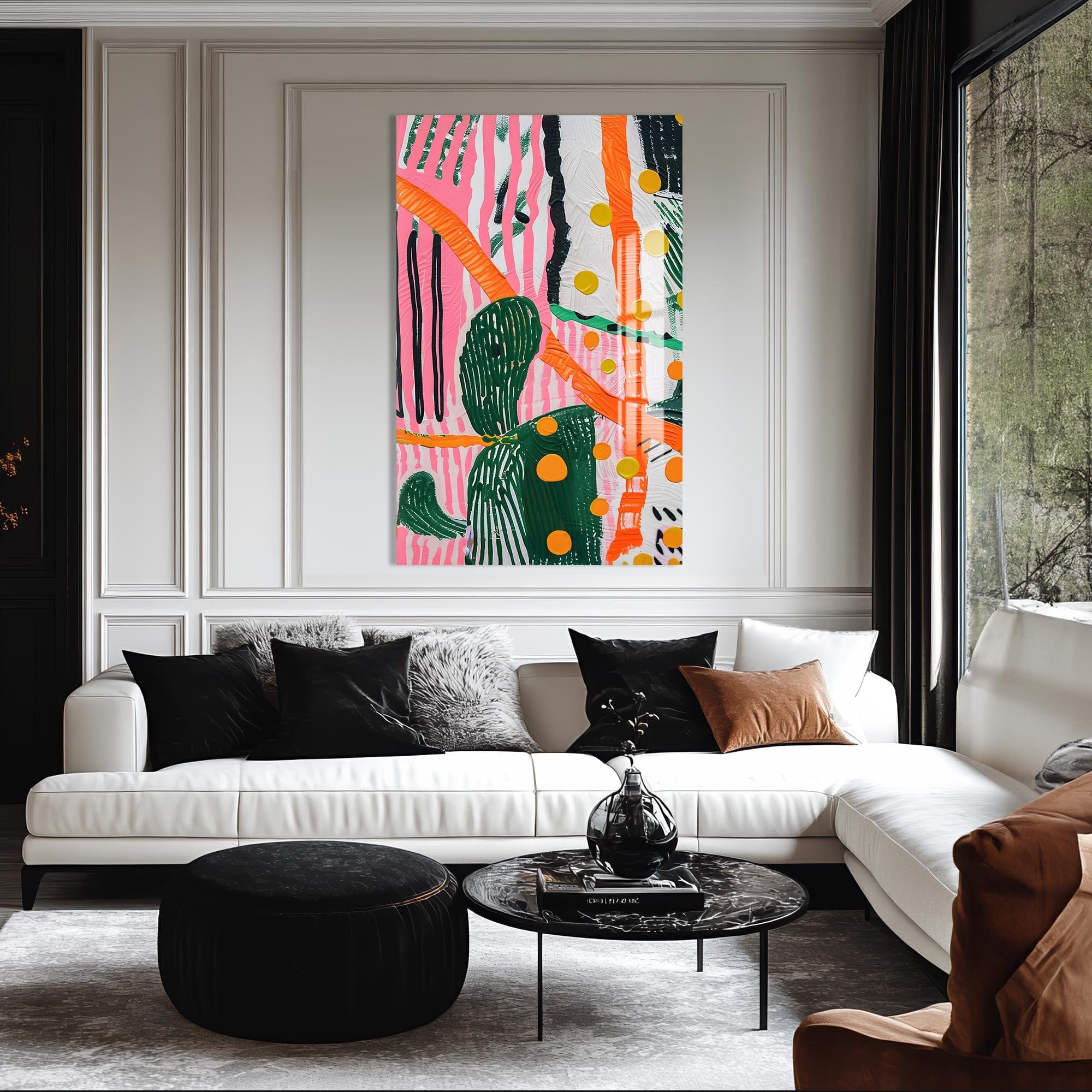 Artronauts Glass Print Bold Rhythm- Abstract Tempered Glass Wall Art