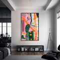 Artronauts Glass Print S | 72x46 cm | 28.3"x18.1" / Walnut Bold Rhythm- Abstract Tempered Glass Wall Art